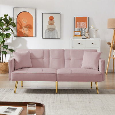 Convertible Sofa Bed Loveseat Folding Sofa Bed Cream White/Pink/Grey/Black