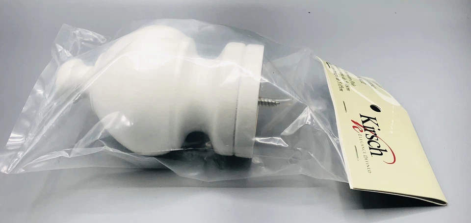 "Embocadura de florón con acabado Kirsch se adapta a cortinas de 2"" poste 5509EG.025 blanco tornillo (1) nuevas" Foto 2 de 4