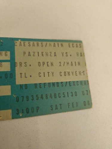VINNY PAZ PAZIENZA vs GREG HAUGEN Atlantic City Convention Center Ticket Stub - Bild 3 von 11