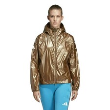 Adidas Women Athletics Pack W.N.D. Hooded Jacket. Colour Raw Deser. Size: S. New