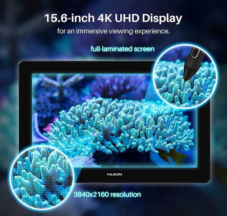 HUION KAMVAS PRO 16 Plus 4K UHD Graphics Drawing Tablet with Screen - Image 4 of 4
