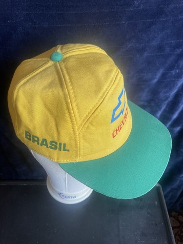 Vintage Chevrolet Bowtie Logo 1994 World Cup Soccer “Brasil” SnapBack Hat - Picture 2 of 5