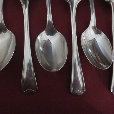 Christofle - Model Perles - Dessertlepels - Cuillère (12) - Métal argenté