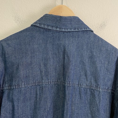 We Wore What Damen M/L Blau Chambray Jeanshemd Langarm Oberteil - Bild 10 von 10