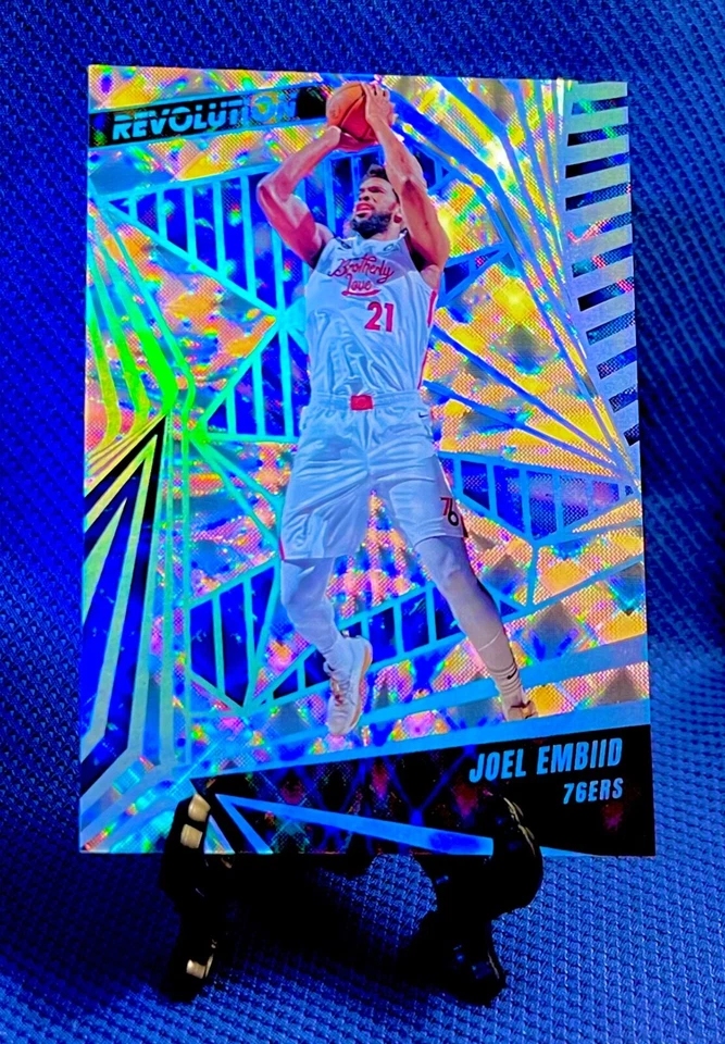 2023-24 Panini Revolution SSP Future Frame Parallel Joel Embiid d#/60 #95 76ers - Image 3 of 4