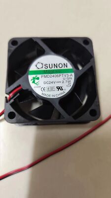 1 PCS      PMD2406PTV3-A  DC24V 2.7W 6025 6CM 2 WIRE     #WD10*