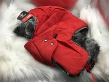 NWT Vgogfly Winter Trapper Hat Warm Skiing Red Cap Women Men Faux Fur Ear Flaps