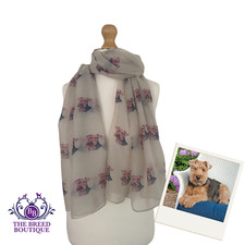 WELSH TERRIER DOG LADIES SCARF NEW DESIGN SHAWL AIRRDALE TERRIER