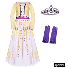 Simile Frozen Anna 2 Vestito Carnevale Bambina Cosplay Costume Dress FROZ015 B