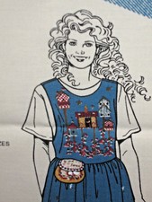 DAISY KINGDOM PANEL -BODICE TO MAKE LADIES JUMPER-BIRD HOUSE MOTIF-SIZE S-XXL