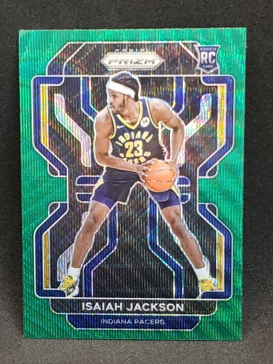 Isaiah Jackson 2021-22 Panini Prizm Green Wave RC #309 Indiana ▪︎B42