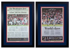 2019 Washington Nationals World Series Champs Original Newspaper Set Framed!