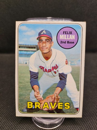 1969 TOPPS BASEBALL FELIX MILLAN BRAVES # 210 VINTAGE -- KOSTENLOSER VERSAND!!!
