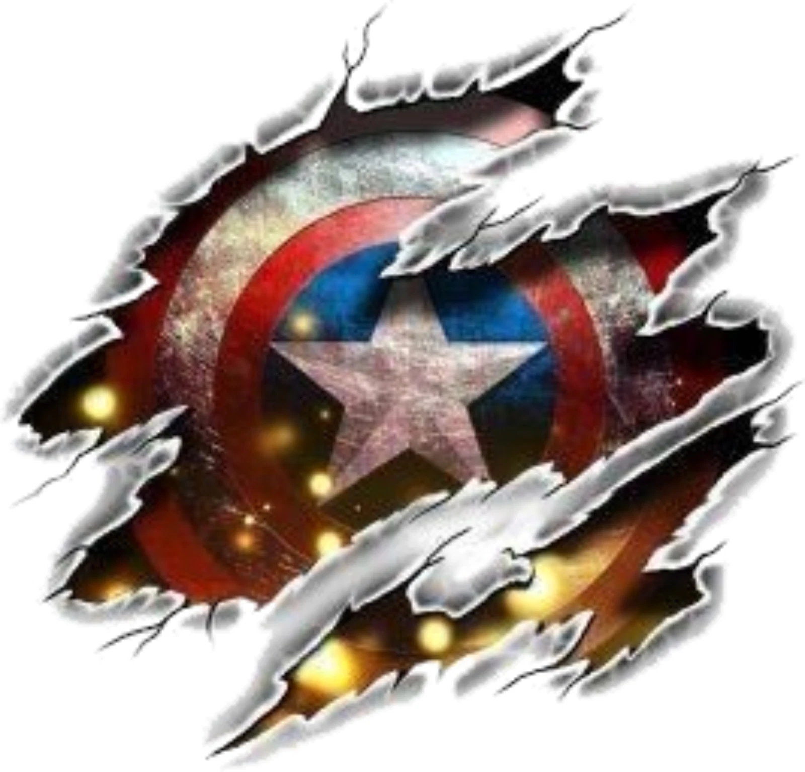 Captain America T-Shirt - New With Tag - Quality Wicking Tee