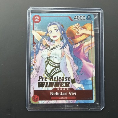 1 x One Piece Nefeltari Vivi St01-009 Alt Art Pre Release Winner Sealed