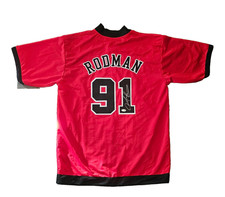 CHICAGO BULLS DENNIS RODMAN AUTOGRAPHED SIGNED WHITE WARM UP JACKET JSA COA