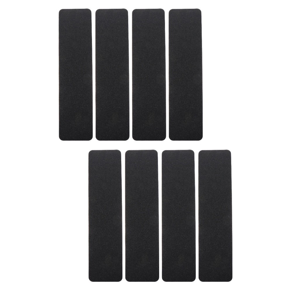2-Pack Black Non-Slip Stair Tread Covers with Peel-and-Stick Grip