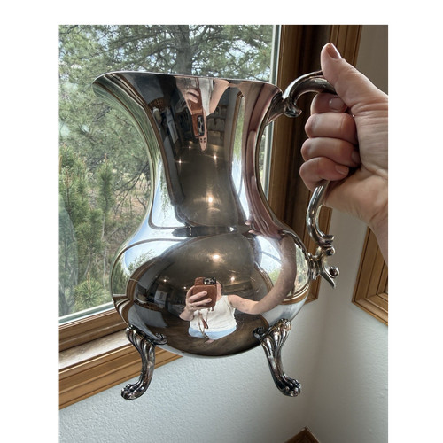 Sheffield Silver Company Silver Plate Pitcher with Ornate Feet