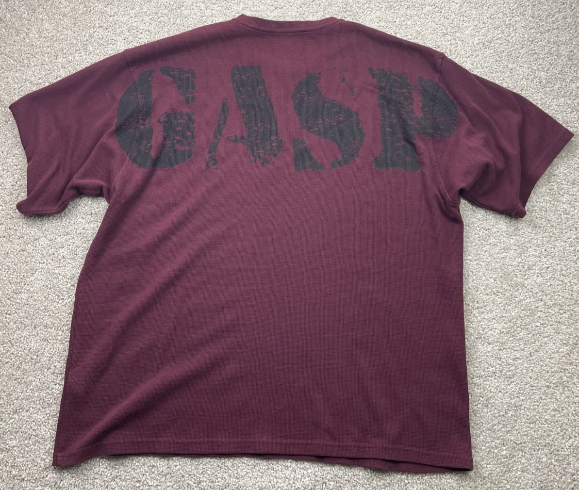 GASP Thermal Shirt Men's XL Red Short Sleeved T-shirt Gym Training Oversize