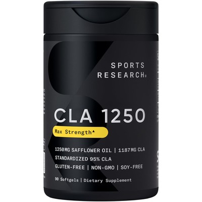 Sports Research CLA - 1250mg with Active Conjugated Linoleic Acid for Men and...