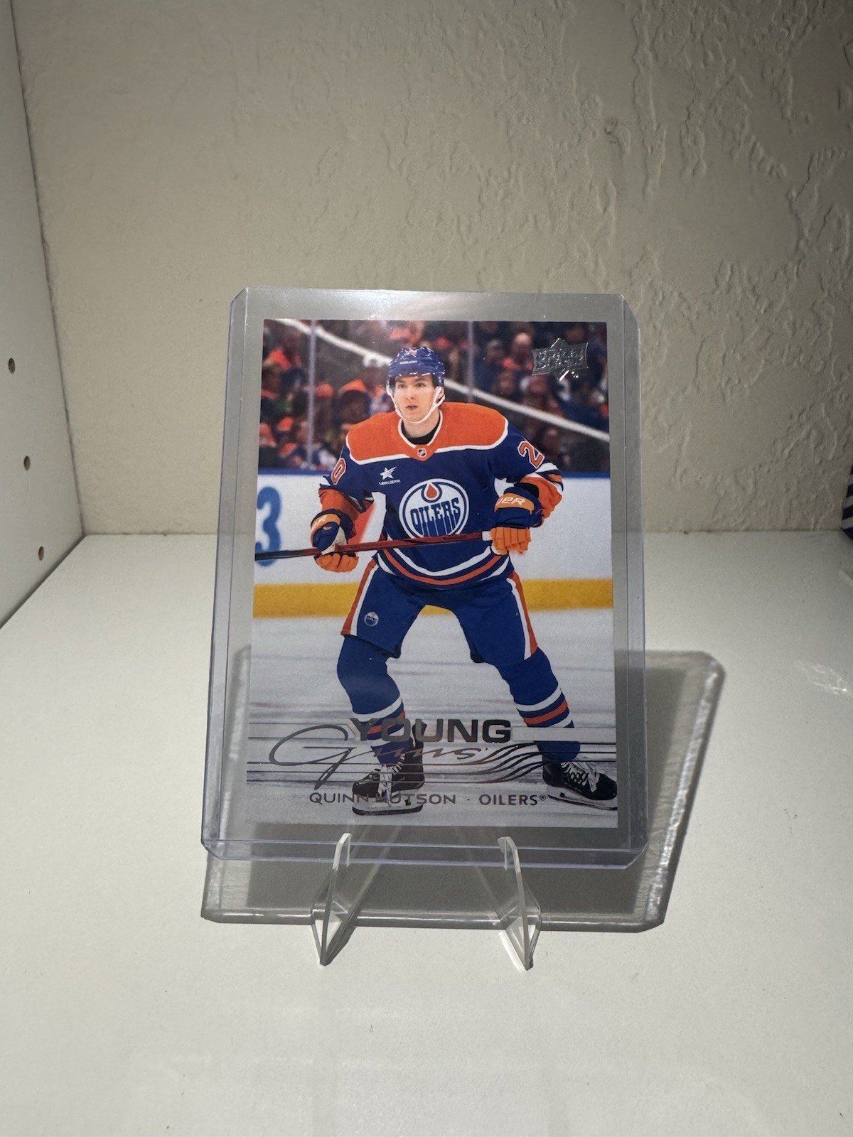 2025-26 Upper Deck Series 1 Quinn Hutson Young Guns Rookie #224 Edmonton Oilers