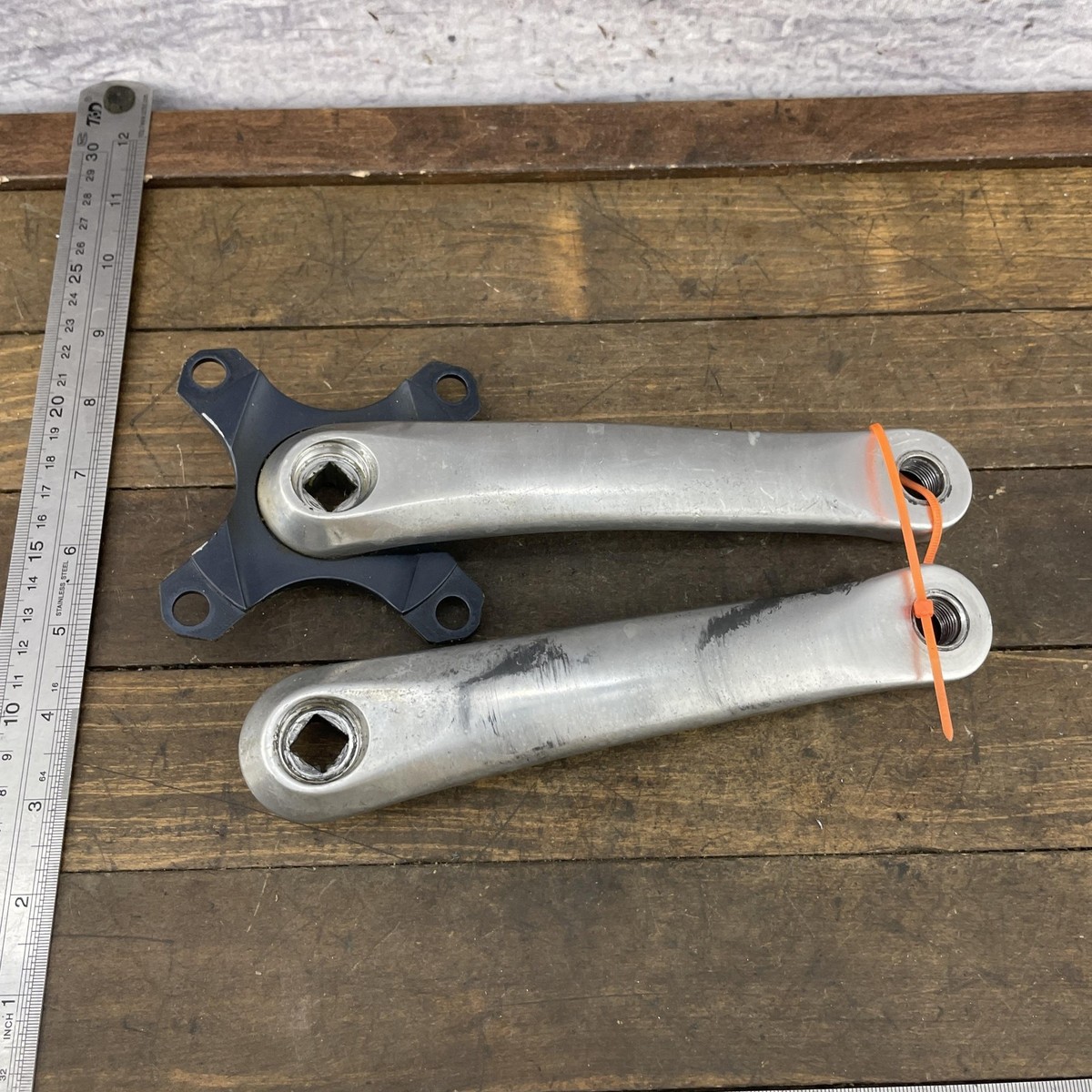 しまの Vintage Shimano Deore LX FC-M570 Crankset 175mm Square Taper