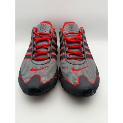 Nike Shox Turbo 13 Mens Running Shoes Grey Black Sport Red 543221-001 Size 11.5