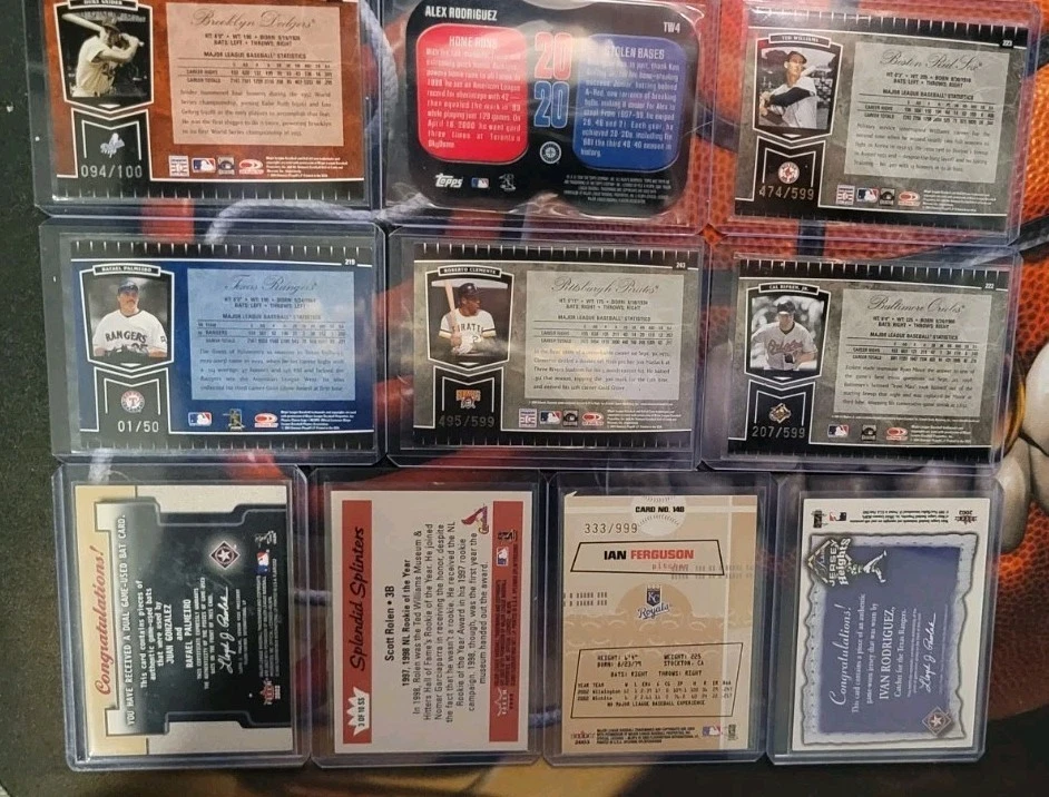 Lote de 17 tarjetas reliquias de béisbol/serie numeradas rasgadas/clementos/marineras Foto 2 de 4