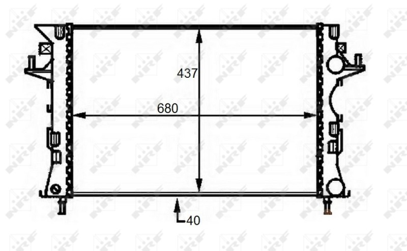 NRF 58490 Radiator, engine cooling for RENAULT