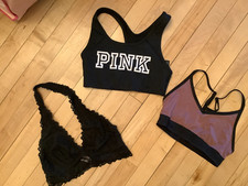 Victoria's Secret PINK bra lot of 3 bralette sport ultimate S