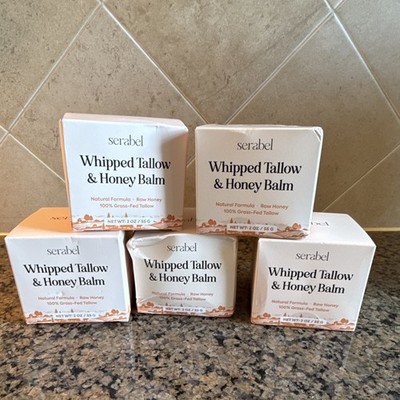 Serabel Whipped Tallow & Honey Balm Face Moisturizer 2 oz Honey Scent Lot 5