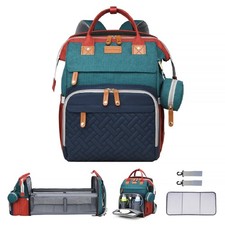 Multifunctional Waterproof Diaper Bag Backpack with Changing Station Straps