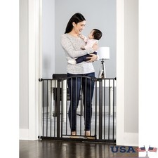 Arched Decor Baby Safety Gate Adjustable Walk Through Metal Child Pet Gate New