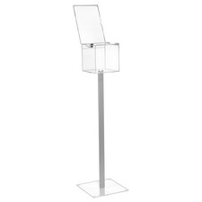 Bodengestell mit abschlie&szlig;barer Losbox 200x200x200mm und Topschild DIN A4 Hoch