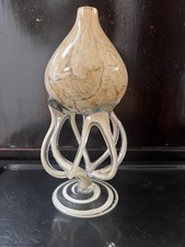 Jozefina Krosno Art Glass Jellyfish/ Octopus Oil Lamp Handblown