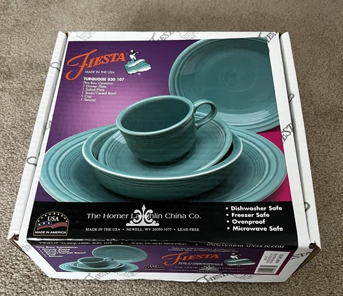 Fiesta Fiestaware Turquoise 5 Piece Place Setting