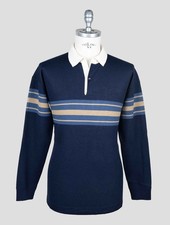 NEW ISAIA MULTICOLOR WOOL SILK CASHMERE SWEATER POLO EU 48 - US 38 - S I237