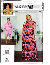 Know Me by mimi G ME2081 Sewing Pattern Misses Maternity Romper Jumpsuit 8-16