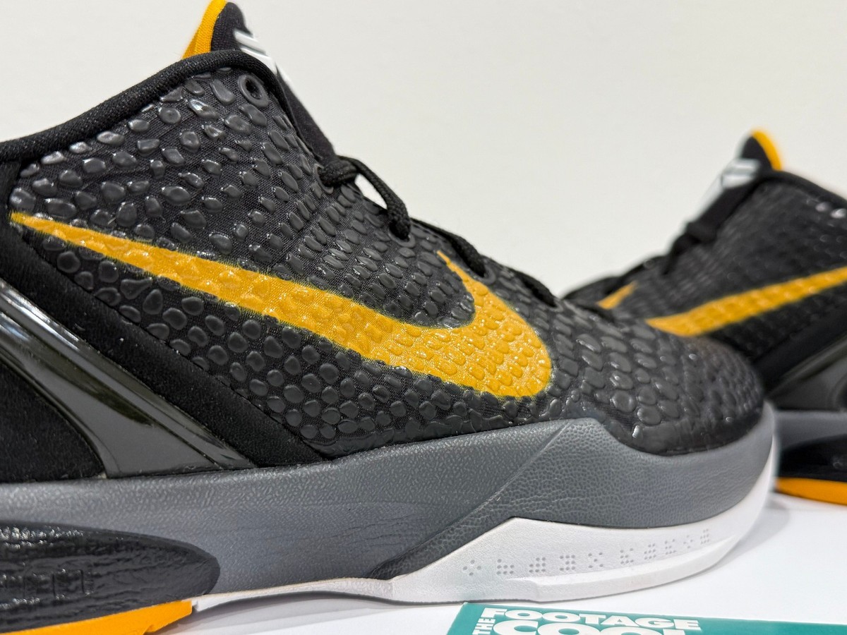 NIKE ZOOM KOBE VI 6 BLACK MAMBA DEL SOL YELLOW GREY WHITE WHAT THE