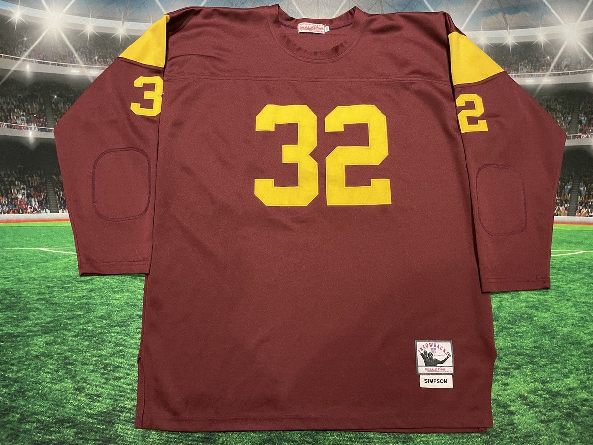OJ Simpson #32 USC Trojans Mitchell & Ness Throwbacks Jersey USA