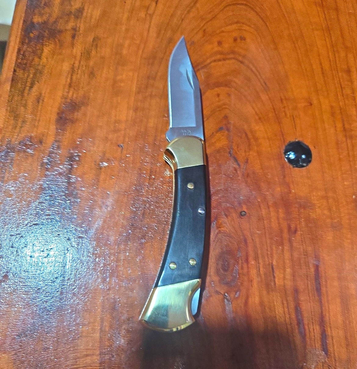 Buck 112 Ranger Pocketknife Lockback Clip Point Stainless Wood Handle 1987