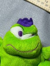 2000 GMA Accessories Prince Frog Plush Toy Green Purple