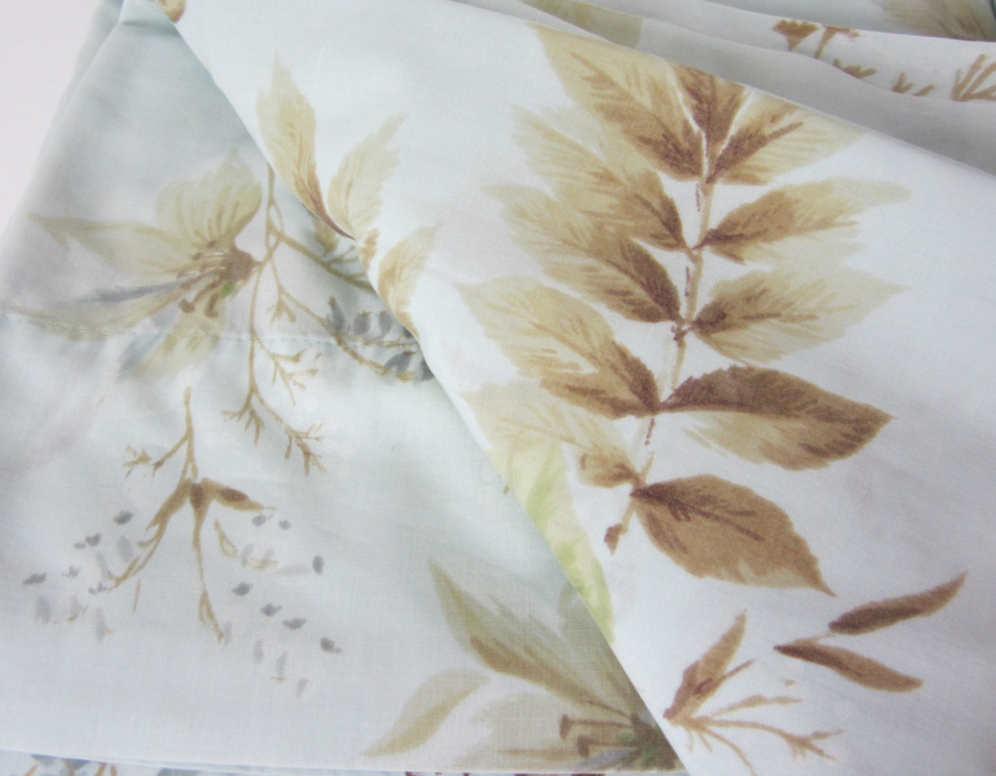 4 Piece Full Size Sheet Set Vintage Springmaid Grace Kelly Blue Floral/Butterfly