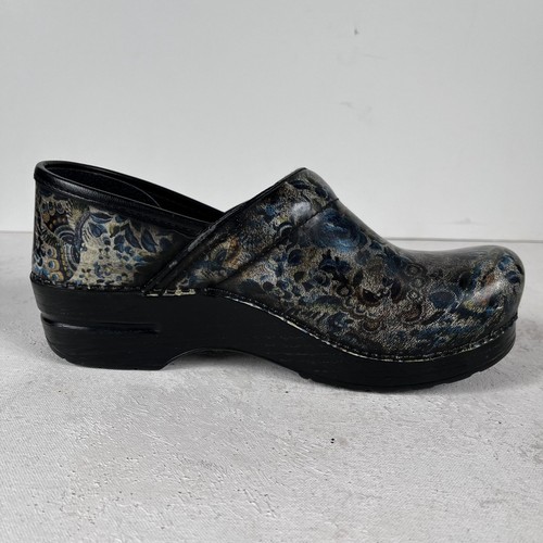 Dansko Womens Floral Metallic Print Clogs Sz 8.5 (39) - Picture 6 of 11