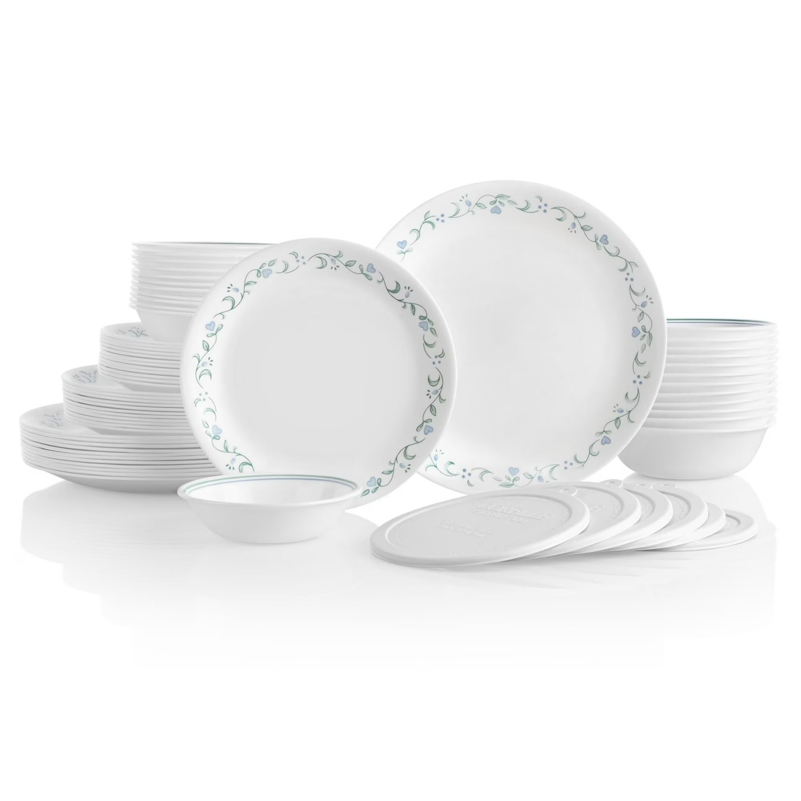 Corelle 1138579 Country Cottage 66-Piece Glass Dinnerware Set Service for 12 35690₽