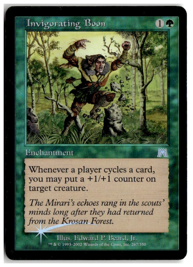 MTG Foil Invigorating Boon - Onslaught Heavily Played English