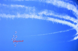 Aircraft 35mm Slide 8 Fouga Magisters Patrouille de France Biggin Hill 1974