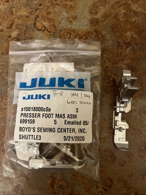 Juki MO-114 / 104 Serger Presser Foot  #A15018000C0A Original Part