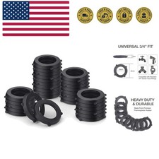 30 Pack Garden Hose Washers with Self-Locking Tabs - Heavy Duty Rubber Seals ...
