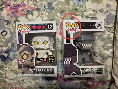 Funko Pop! 8-Bit: Predator Glow GameStop Exclusive #12 and Xenomorph 8-Bit #24